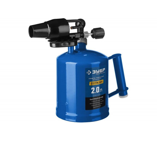 Профессиональная паяльная лампа Зубр ВУЛКАН со стальным эжектором 2,0 л 40652-2.0_z02