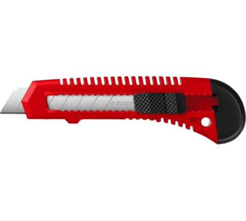 ЗУБР 18 мм, сегментированное лезвие, сдвижной фиксатор, нож АБС-18 09155_z01