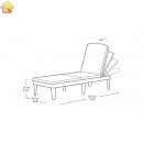 Шезлонг KETER Jaipur Sun lounger (with cushion) коричневый 255891