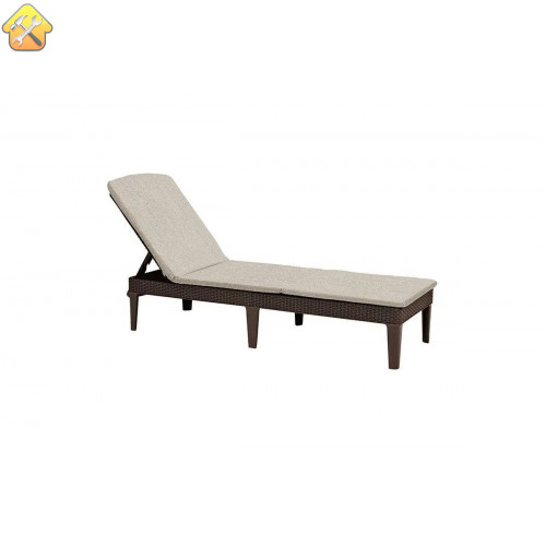 Шезлонг KETER Jaipur Sun lounger (with cushion) коричневый 255891