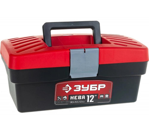 ЗУБР 285 х 155 х 125 мм (12"), пластиковый, ящик для инструмента НЕВА-12 38323-12