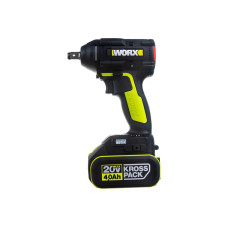 Аккумуляторный ударный бесщеточный гайковерт WORX Professional WU279.1 20В, 360Нм, 4Ач х2, ЗУ 6А, сумка WU279.1