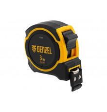 Рулетка Denzel 3 м, 16 мм, двухкомпонентный корпус, магнитный обрезиненный зацеп 31530