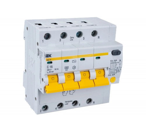 IEK АД-14 4п - надежный дифференциальный автомат