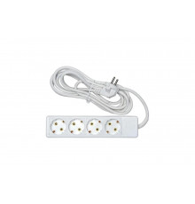 Бытовой удлинитель 4 гн. ПВС 3х1 RUCELF RU-04-310-03PZ