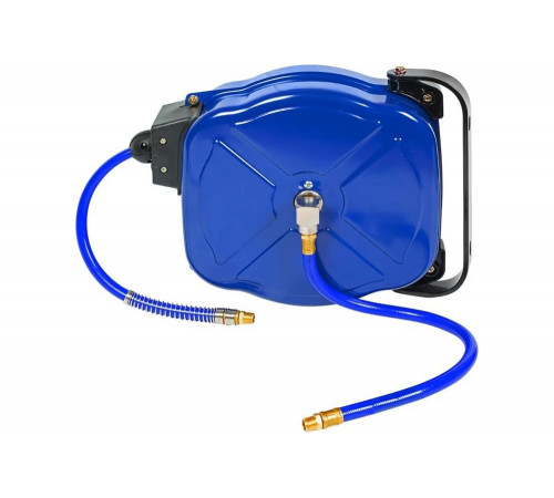 Шланг пневматический 8х12 мм, 15 м, на автоматической катушке, полиуретановый, резьба 1/4" МАСТАК 681-08015HR