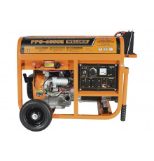 Бензиновый генератор CARVER ppg- 6500e welder сварочный; lt-190f, 5,0/5,5квт, 230в, бак 25 л, обм.медь 01.020.00039