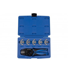 Храповичный кримпер для обжима изолированных наконечников (7 предметов, кейс) KING TONY 42107GX