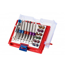 Набор вставок бит 1/4, TORX, HEX, PZ, PH, SLOT, 19 предметов МАСТАК 058-10019C