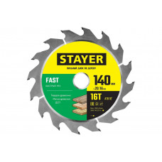 Диск пильный по дереву STAYER Fast 140x20/16 мм, 16Т 3680-140-20-16_z01