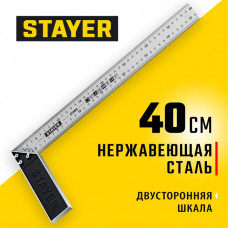 STAYER 400 мм, столярный угольник с нержавеющим полотном STABIL 3431-40_z02