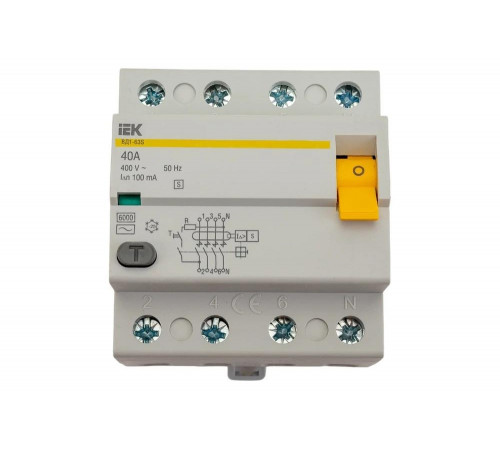 Устройство защитного отключения IEK ВД1-63S 0.4, 87мм,  42мм,  80мм, Арт. MDV12-4-040-100