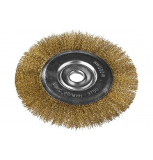 Щетка дисковая (200х22.2 мм; витая стальная латунированная проволока 0.3 мм) для УШМ DEXX 35101-200