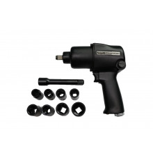 Пневматический ударный гайковерт KraftWell 1/2 с комплектом ударных головок, 780 Нм KRW750IW-T