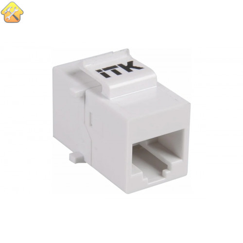 Проходной адаптер IEK ITK кат.5E UTP, RJ45-RJ45, тип Keystone Jack CS7-1C5EU