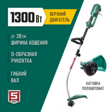 ЗУБР 1300 Вт, ш/с 38 см, триммер сетевой ТСВ-38-1300 Мастер