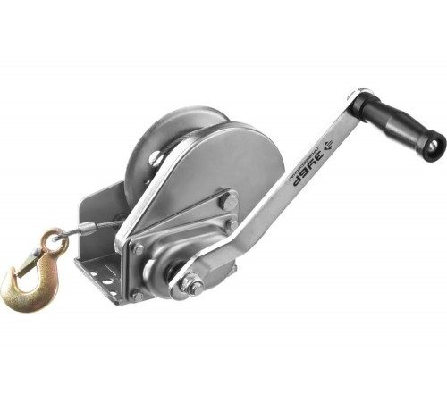 ЗУБР 0,5 т, 8 м, подъемная, тросовая, лебедка ручная барабанная 43117-0.5 Профессионал