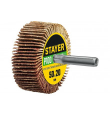 Круг шлифовальный лепестковый на шпильке STAYER P100, 50x20 мм 36607-100