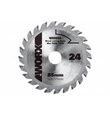 Пильный диск (24Т; 85x1.2x15 мм) твердосплавный WORX WA5034