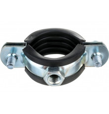 Трубный хомут с гайкой ЗУБР оцинкованный, в комплекте с сантехнической шпилькой 37866-32-37