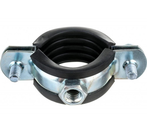 ЗУБР 1 шт., 1", оцинкованный, в комплекте с сантехнической шпилькой и дюбелем, хомут трубный с гайкой 37866-32-37 Мастер