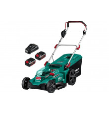 Бесщеточная газонокосилка ЗУБР 36 В, 4 А*ч, 2 АКБ и ЗУ ГКЛ-4336-42