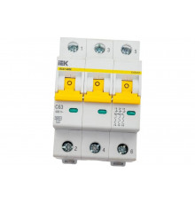 Автоматический выключатель IEK ВА47-60M 3Р 63А 6кА С MVA31-3-063-C
