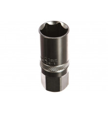 Торцовая головка "INDUSTRIE QUALITAT" с резиновой вставкой, хромосатинированная (1/2", FLANK, 21 мм) Kraftool 27812-21_z01