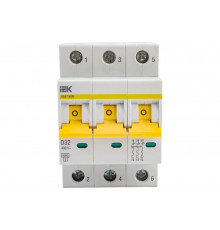 Автоматический выключатель IEK ВА47-60M 3Р 32А 6кА D MVA31-3-032-D