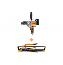Набор плиткорез 600мм + дрель-миксер Вихрь 902/25