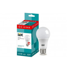 Лампа IEK LED A60 шар 12Вт 12-24В 4000К E27 LLE-A60-12-12-24-40-E27