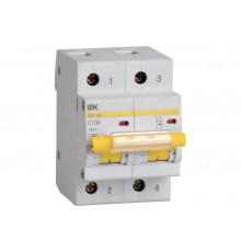 Автоматический выключатель IEK ВА 47-100, 2Р, 100А, 10 кА, х-ка С MVA40-2-100-C