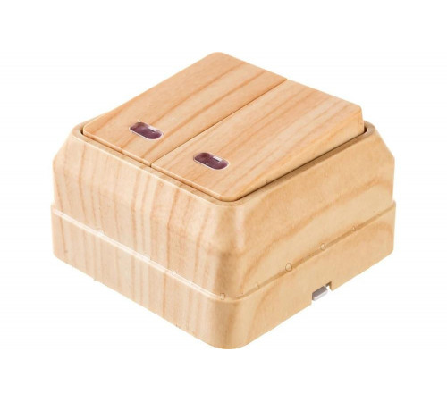 IEK ВС20-2-1-ОС ОКТАВА - выключатель с двумя клавишами