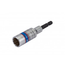 Головка двенадцатигранная 1/4", 12х80 мм для шуруповерта KING TONY 76B812M