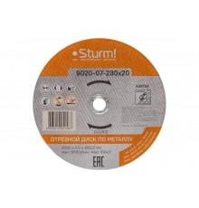 Диск отрезной по металлу (230х2х22,2 мм) Sturm 9020-07-230x20