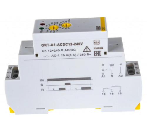 Реле задержки включения IEK ORT. 1 конт. 12-240 В AС/DC ORT-A1-ACDC12-240V