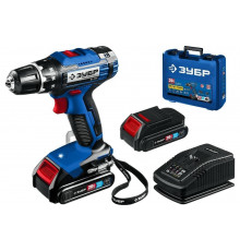 Дрель-шуруповерт ЗУБР Профессионал 20В, 2 АКБ 2Ач, в кейсе DL-201-22