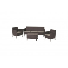 Комплект с тройным диваном Keter Salemo 3 seater set коричневый 238591