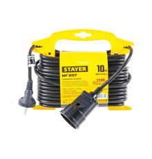 Удлинитель на рамке Stayer MF 207, 10 м, 2200 Вт, 1 гнездо, ПВС 2х0,75 мм2, 55014-10_z01