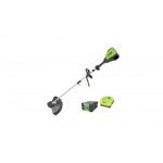 Бесщеточный аккумуляторный триммер GreenWorks GD80BCK4 80V, с 1 АКБ 4 А*ч и ЗУ 1301607UB