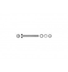 Болт с шестигранной головкой в комплекте с гайкой, шайбой, шайбой пружинной, ЗУБР, МАСТЕР, 303436-06-050