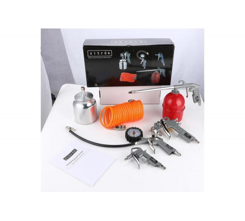 Набор пневмоинструмента Zitrek 5PCS-1 5 предметов краскораспылитель с нижним бачком 018-1087