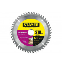 Пильный диск по ламинату STAYER Laminate 210x32/30 мм, 56Т, аккуратный рез 3684-210-32-56_z01