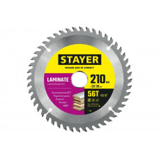 Пильный диск по ламинату STAYER Laminate 210x32/30 мм, 56Т, аккуратный рез 3684-210-32-56_z01