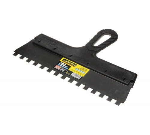 STAYER 300 мм, нержавеющая полотно, пластмассовая рукоятка, шпатель зубчатый 1009-30-10