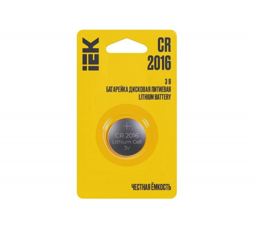 Дисковая литиевая батарейка IEK cr2016 ABT-CR2016-OP-L01