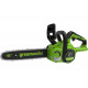 Цепная пила аккумуляторная GreenWorks 2005807USB4, 24V, 30см, бесщеточная, c 1хАКБ 2 Ач c USB и ЗУ 2007007USB2