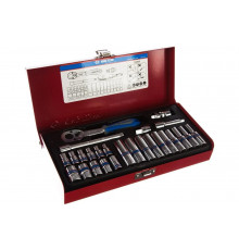 Набор шестигранных торцевых головок с принадлежностями 1/4", 4-13мм, 26шт KING TONY 2526MR