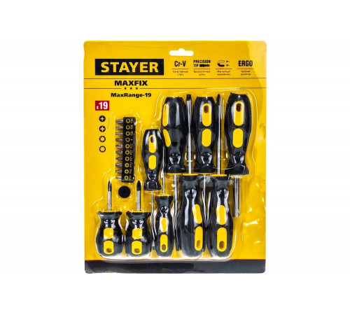 STAYER 19 шт, набор отверток HERCULES-19 2513-H19_z01