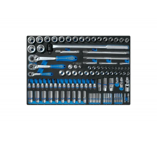 Набор торцевых головок 1/4", 3/8", 1/2" с принадлежностями, ложемент, 103 предмета KING TONY 9-9503MRV01